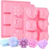 Pink-Rectangle Heart and Flower
