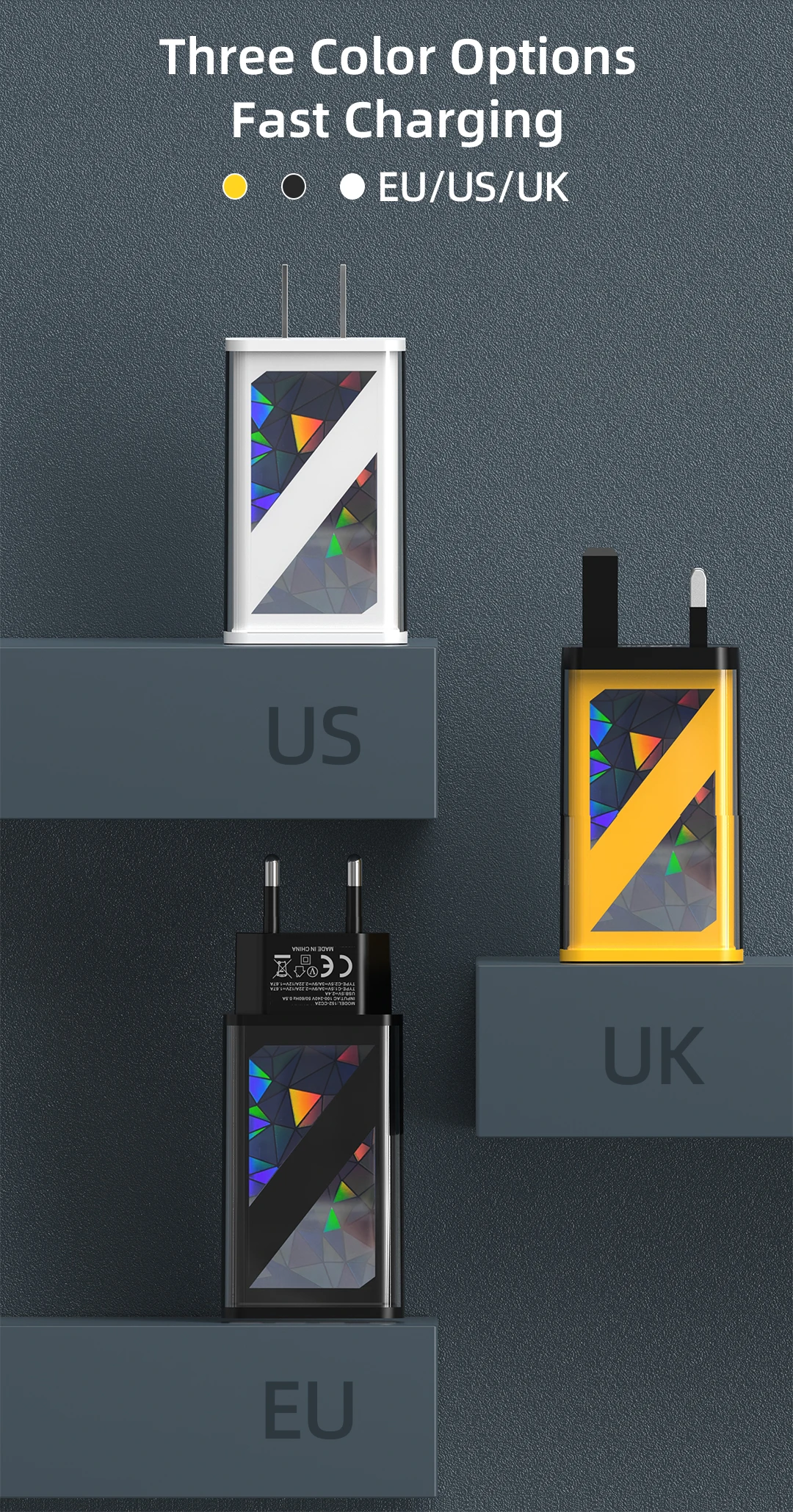 2026 New 45W GaN Charger USB Type-C Multi Ports Fast Charging OTP Protection EU/UK/US Plug Standard Electric for Mobile Phones H48867334e641412dba0b15de71fcff0c5