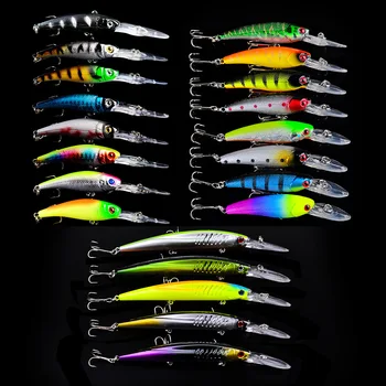 Wholesale 21Pcs Fishing Lures Kit Freshwater Bait Tackle Kit for Bass Trout Fishing Accessories Including Minnow Lure – Minnow – view 4