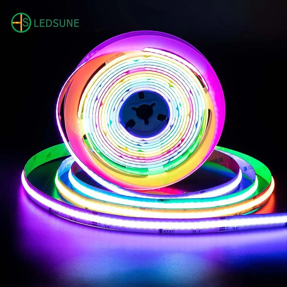 Music Sync Chasing Running 720led RGBIC COB LED Tape 12v 24v APP Control Smart RGB COB LED Strip Light for Home Room Decor