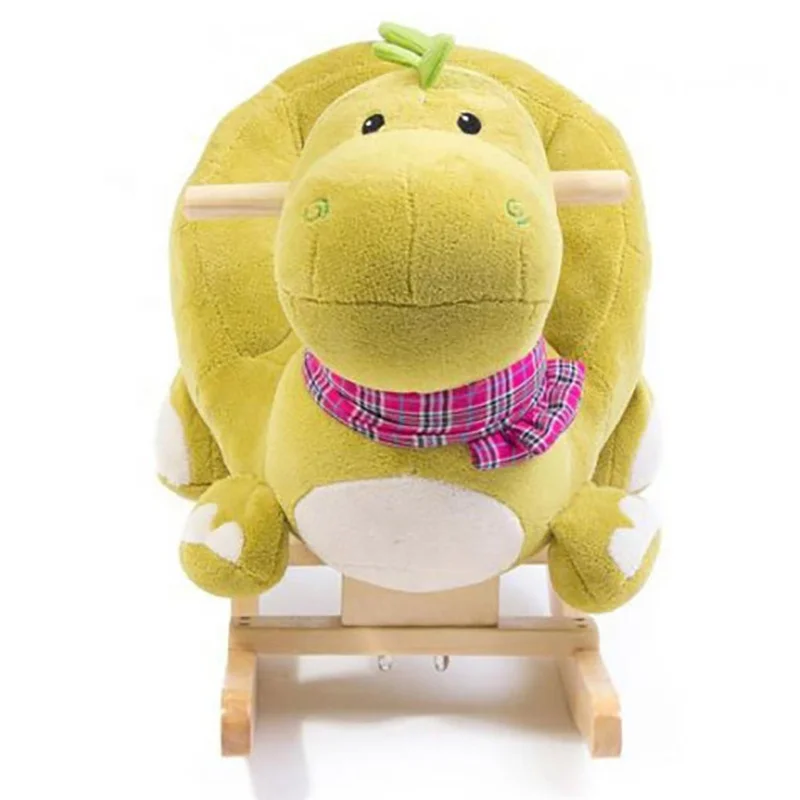 Детская игрушка, плюшевый динозавр-качалка, кресло-качалка для малышей, деревянный рокер