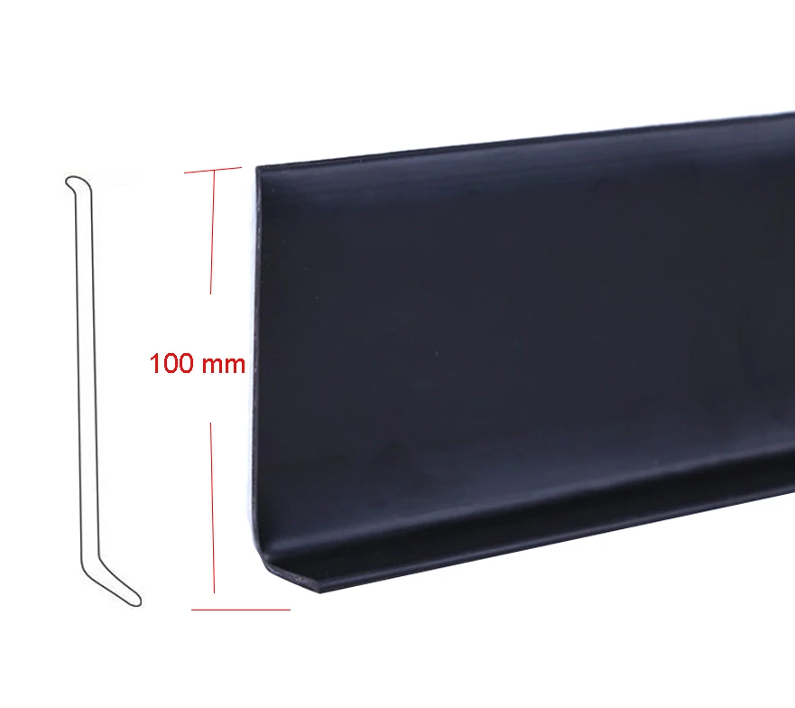 100 мм * 2 Высокое качество ПВХ мягкая настенная плита плинтус виниловая крышка