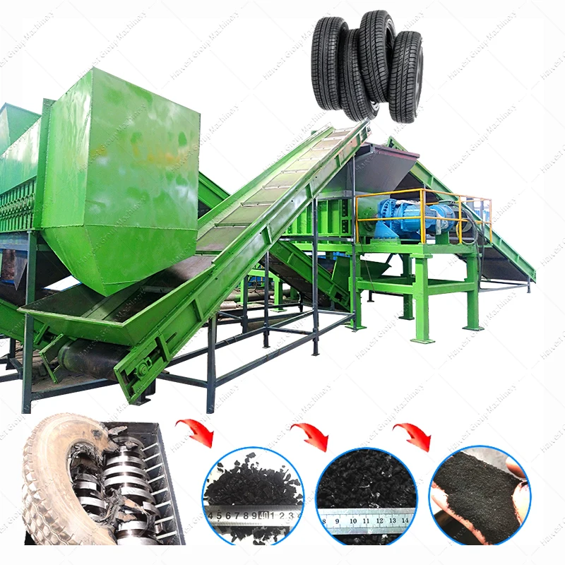 High Output Automatic Tyre Recycling Machine to Make Rubber Powder Waste Tire Recycling Plant Cost