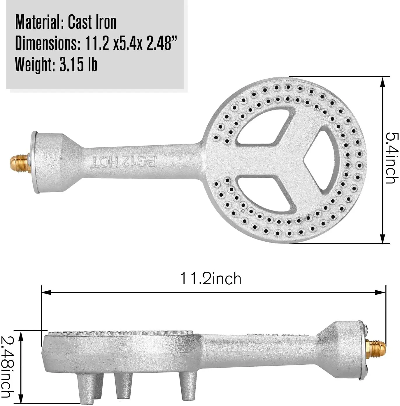 Régulateur De Propane Réglable Avec Manomètre 0-30 PSI - Tuyau Acier Inoxydable 1,5 M Ou 3,7 M - Pour Barbecue, Friteuse, Grill En Plein Air