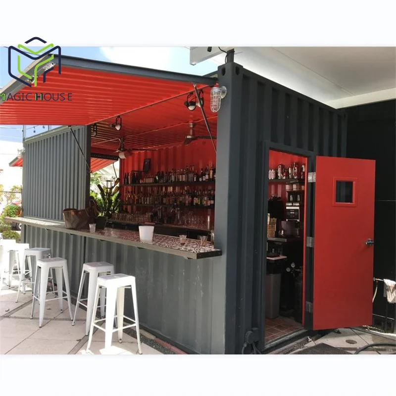 Portable container bar shipping container beer bar and cafe using for kiosk in street/park/square