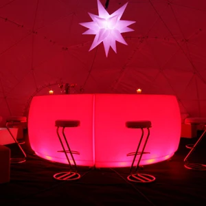 LED Bar Counter with Illumination Stylish Colorful Plastic Bar Tables for Party Event Disco Lighting Rechargeable Furniture