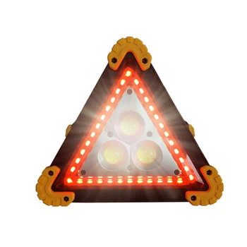 Portable 4 different light mode reflective red vehicles emergency triangle led flashing warning strobe lights