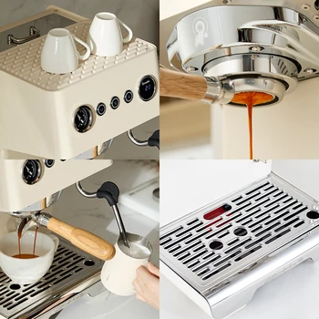 Gemilai CRM3028 Stainless Steel Espresso Machine - 15 Bar Pressure