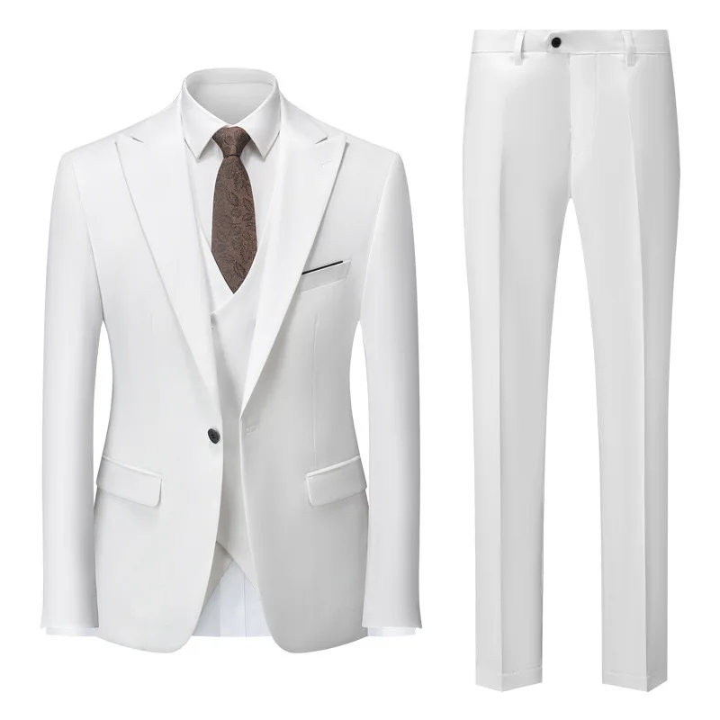 High Quality New Design 3 Piece Wedding Groom Dress Man Suit Mens Suits And Blazer Italian Suit 2689