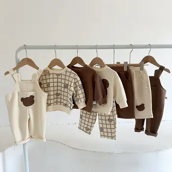 2023 Spring Bear Baby Clothes Set Sweatshirt Trousers Baby Fashion 0-3 Years Old Kid Clothing