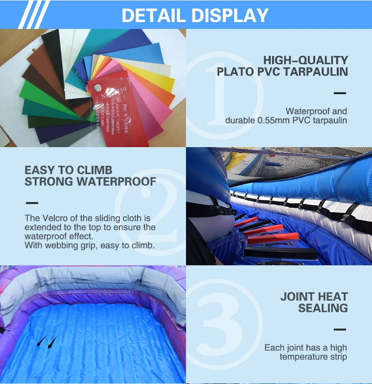 Custom PVC Inflatable Outdoor Water Slide Pool for Kids Fun inflatable games and Slides manufacture