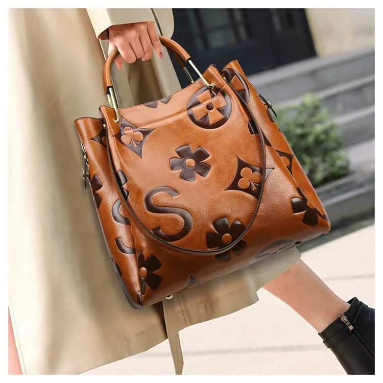 Low MOQ Custom Indentation Designer Handbags Fashion Brands Luxury Handbags for Women Purses and Hand Bag Tote Bag Set