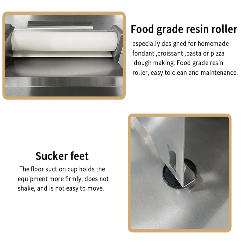 Small Commercial Manual Dough Roller Sheeter Machine New Condition for Household Fondant Pizza Bread in Bakeries and Shops