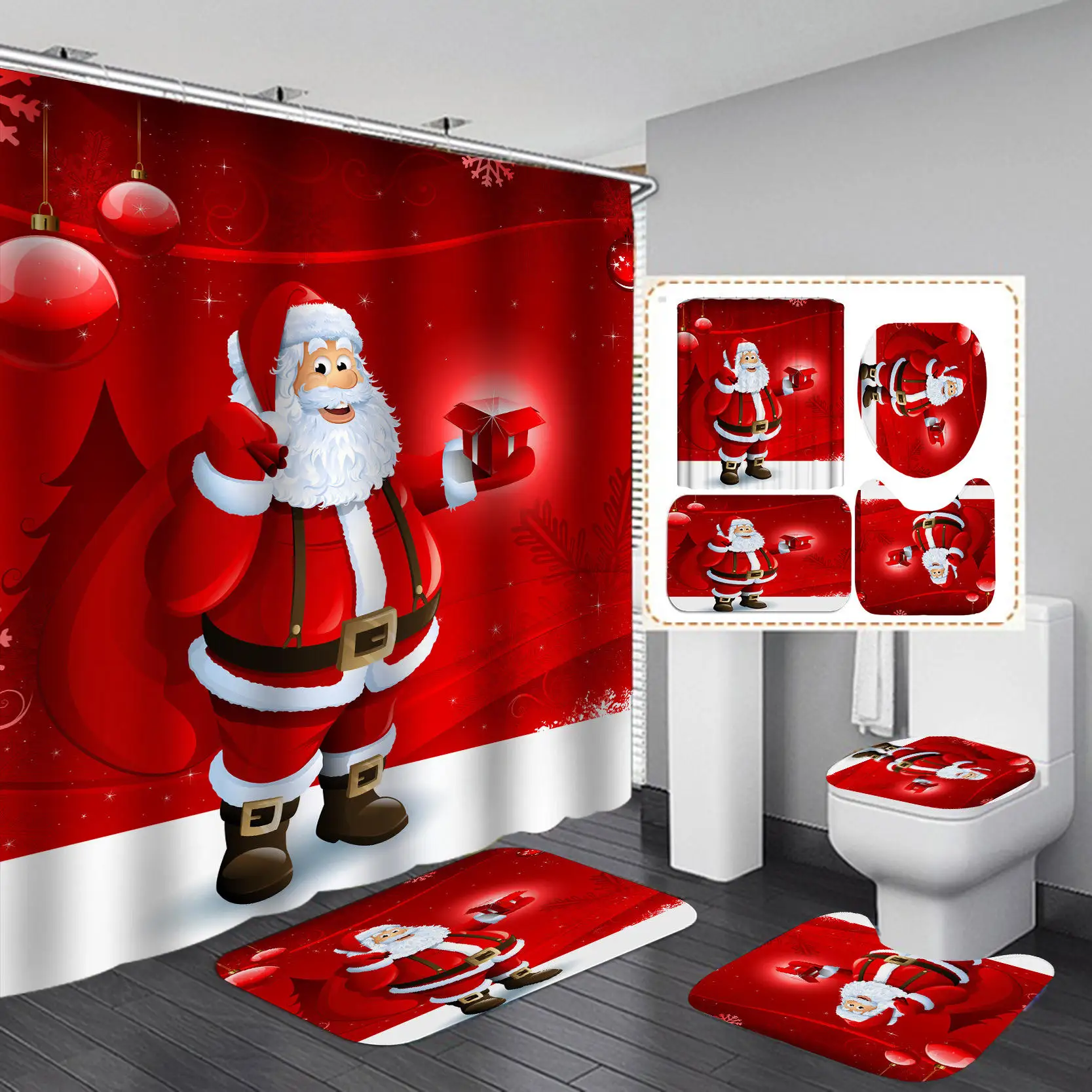 High Quality Polyester Designer 3d Printing Luxury Christmas Customize