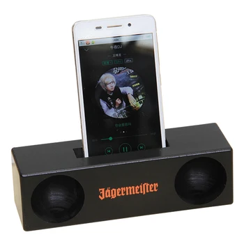 Eco-friendly Wholesales Customization black solid beech wood mobile cell phone amplifier stand box
