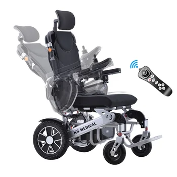 KSM-606AR Elevate Business Mobility with Electric Portable Travel Wheelchair Automatic Power Reclining Smart Drive Wheelchair