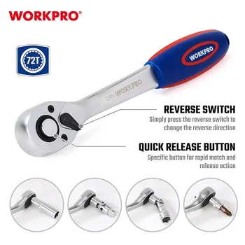 WorkProラチェット172点セット WORKPRO 172PC 1/4 