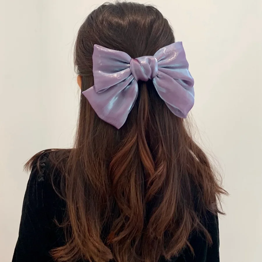 New Big Bow Hair Clips Spring Solid Color Pearlescent Bow Hair Clips Lovely  Hair Accessories For Women Girls - Buy Big Bow Hair Clips,Solid Color Hair  Clips,Bow Hair Clips For Women Girls