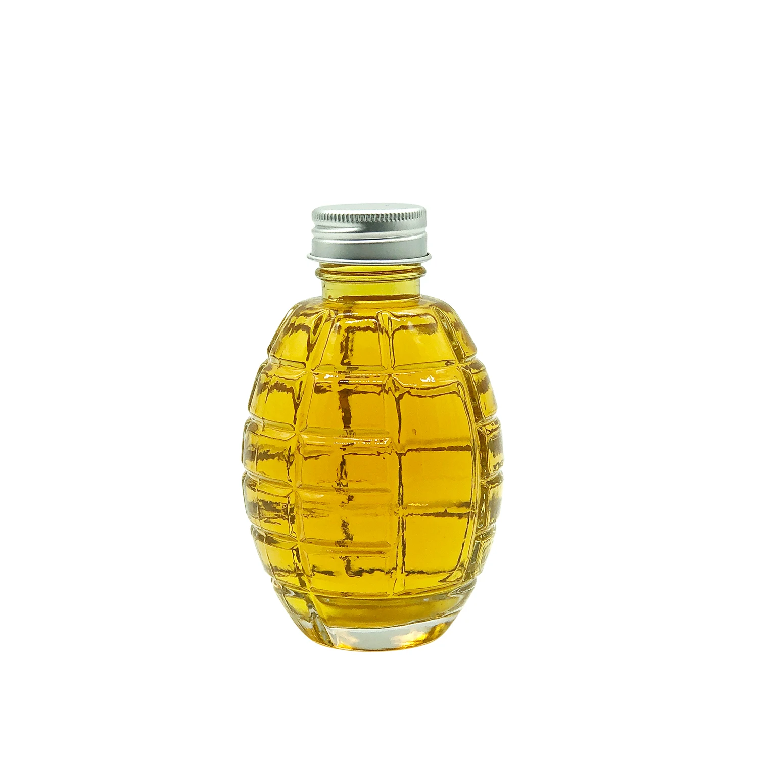New Design Creative Customize Transparent Grenade Shape Beverage Fruit Juice Wine Glass Bottle 200ml