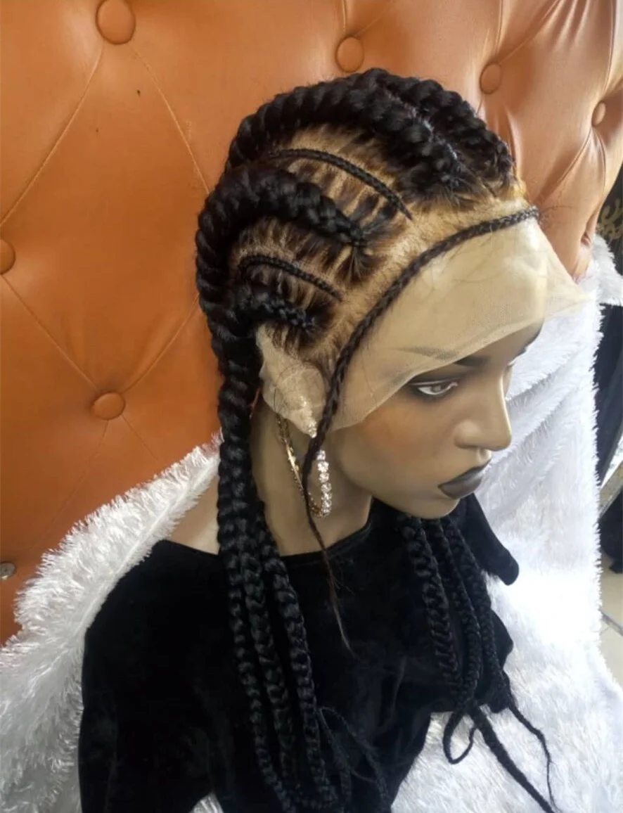 full lace feed in braid wig