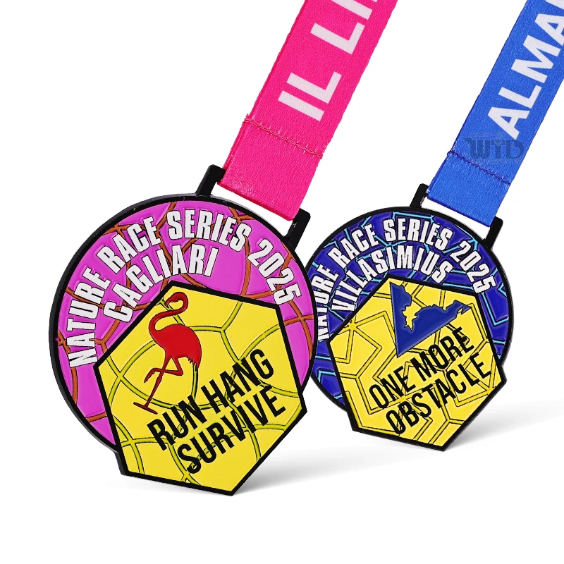 Custom High Quality Running Sports Medal Marathon Sublimation Medal  Award Holders Gifts Medals