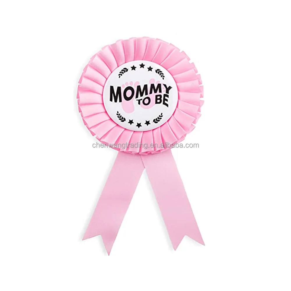 Baby Shower Decor Mom Dad To Be Satin Ribbon Christening Gender Reveal  Party Badge Happy Birthday Dad Mom to be Ribbon Badge