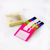 noir, bleu, rouge, vert, orange, rose rouge- Lot de 6 pièces