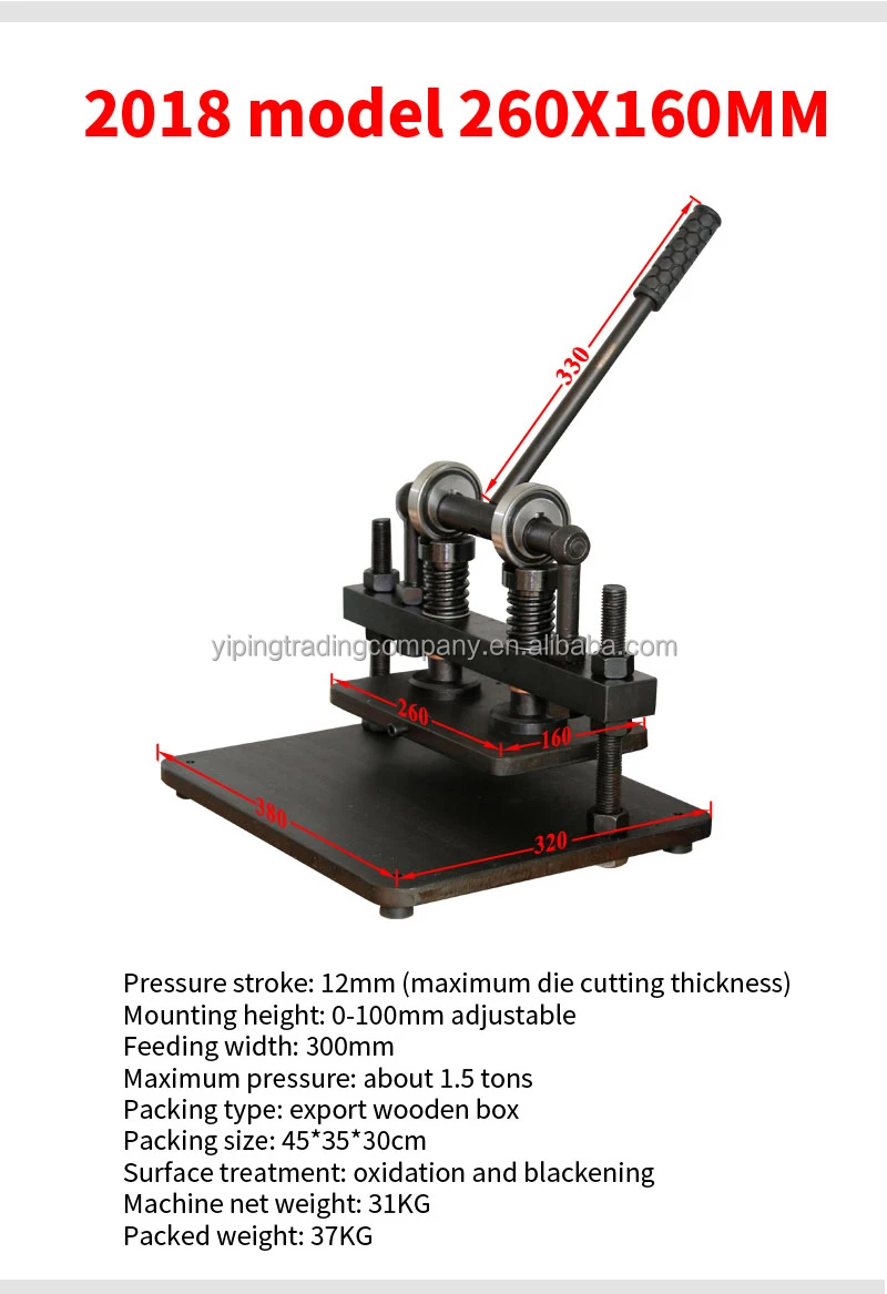 Heavy Duty Manual Paper Leather Die Cutting Press Machine Manual Die