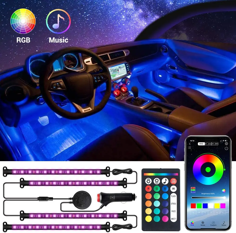 Details about   Christmas Atmosphere Light For Car Interior LED Ceiling Decoration Light 