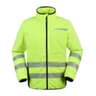 custom polyester Hi-Vis Yellow reflective winter jacket