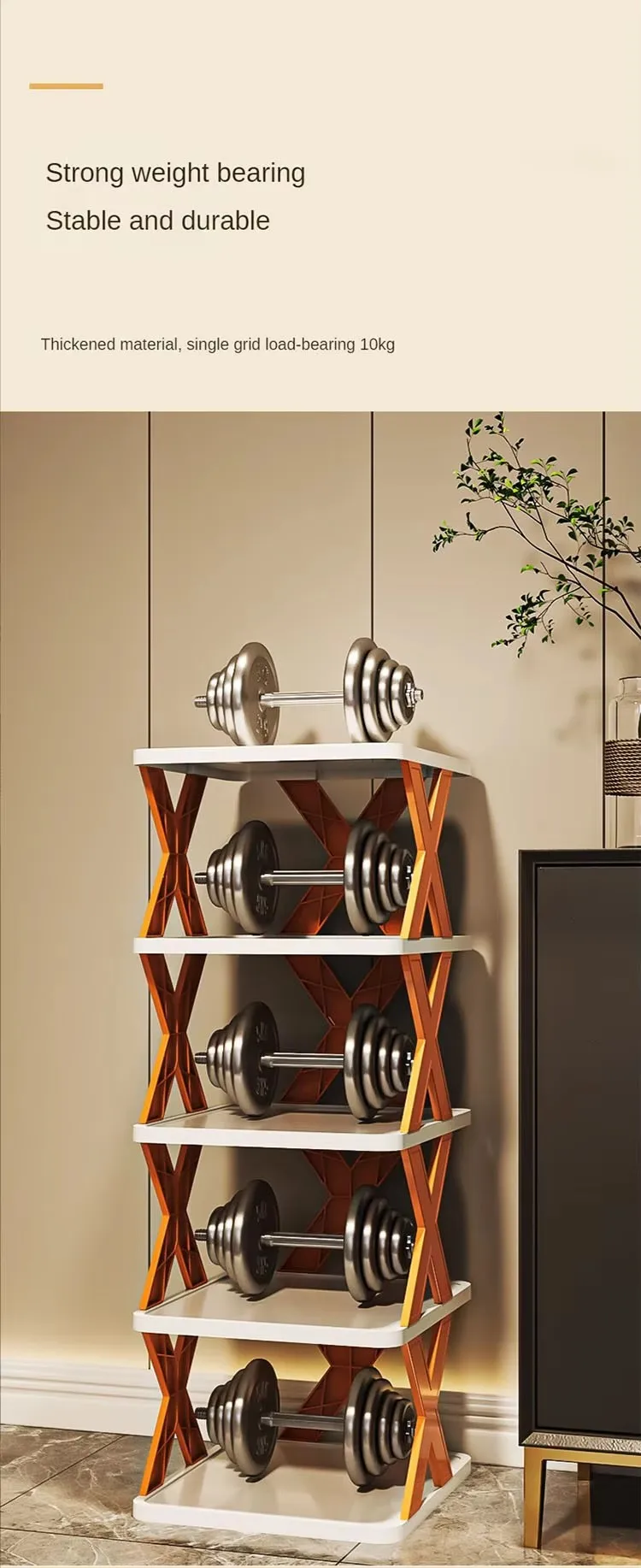 Easy-to-Assemble Living Room Shoe Organizer Space-Saving PP Plastic Storage Shelf with Close-to-the-Door Design factory