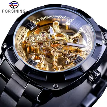 FORSINING chinese wholesale watches mechanical automatic mens luxury stainless steel custom logo wrist watch
