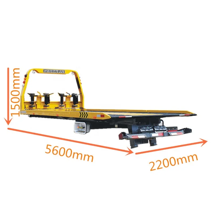 Japan Technology 3tons Rotator Crane 4tons Flatbed Slide Recovery Car Trailer Body Wrecker for Sales