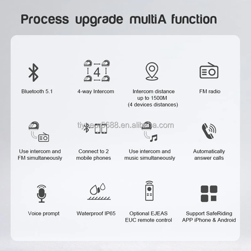 product tiypeor ejeas v4 plus 4 way 1500m wireless bluetooth bluetooth helmet intercom waterproof motorcycle intercom-3