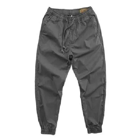 Men's Workwear Jogger Pants-Wear-Resistant Polyester/Cotton Blend Elastic Waist Slightly Elastic Labor Protection