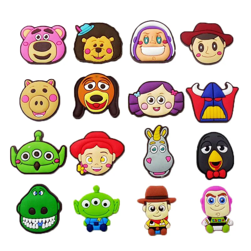 XH-01 Stock История игрушек Дизайн ПВХ резиновые талисманы для обуви