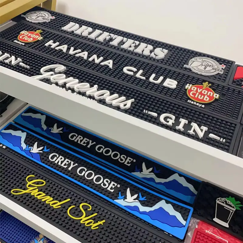 Custom Logo Anti-slip bar Mat Rubber bar Mat Beer Silicone bar Mat