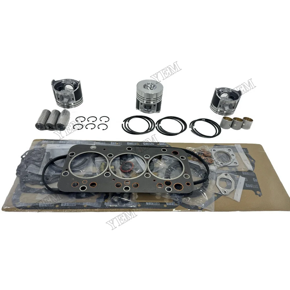D3200 Overhaul Kit With Piston Rings Full Gasket Sets Fits for Kubota Replacement Standard Size Engine Parts
