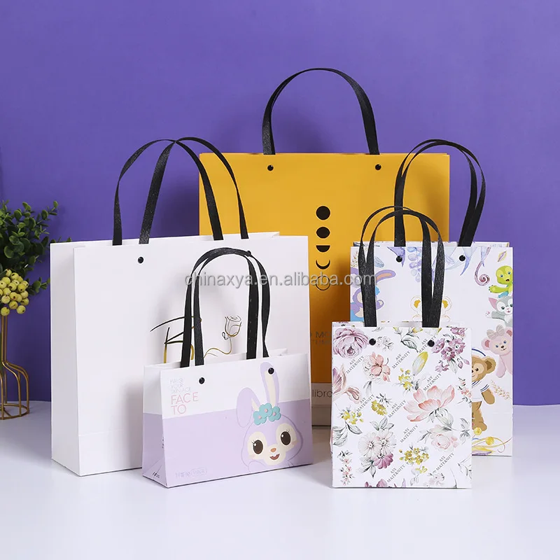 Personalized shopping handbag clothing high-end hand gifts environmental friendly paper bags factory