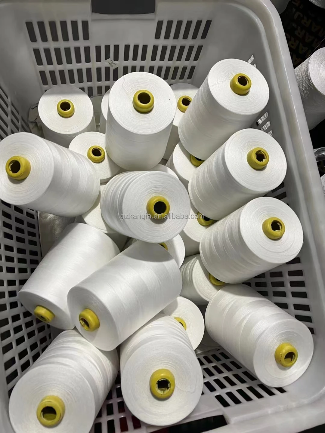 product wholesale 100 spun polyester sewing thread poly hilos de coser costura sew poliester high strength yarn tex27 tex60-6