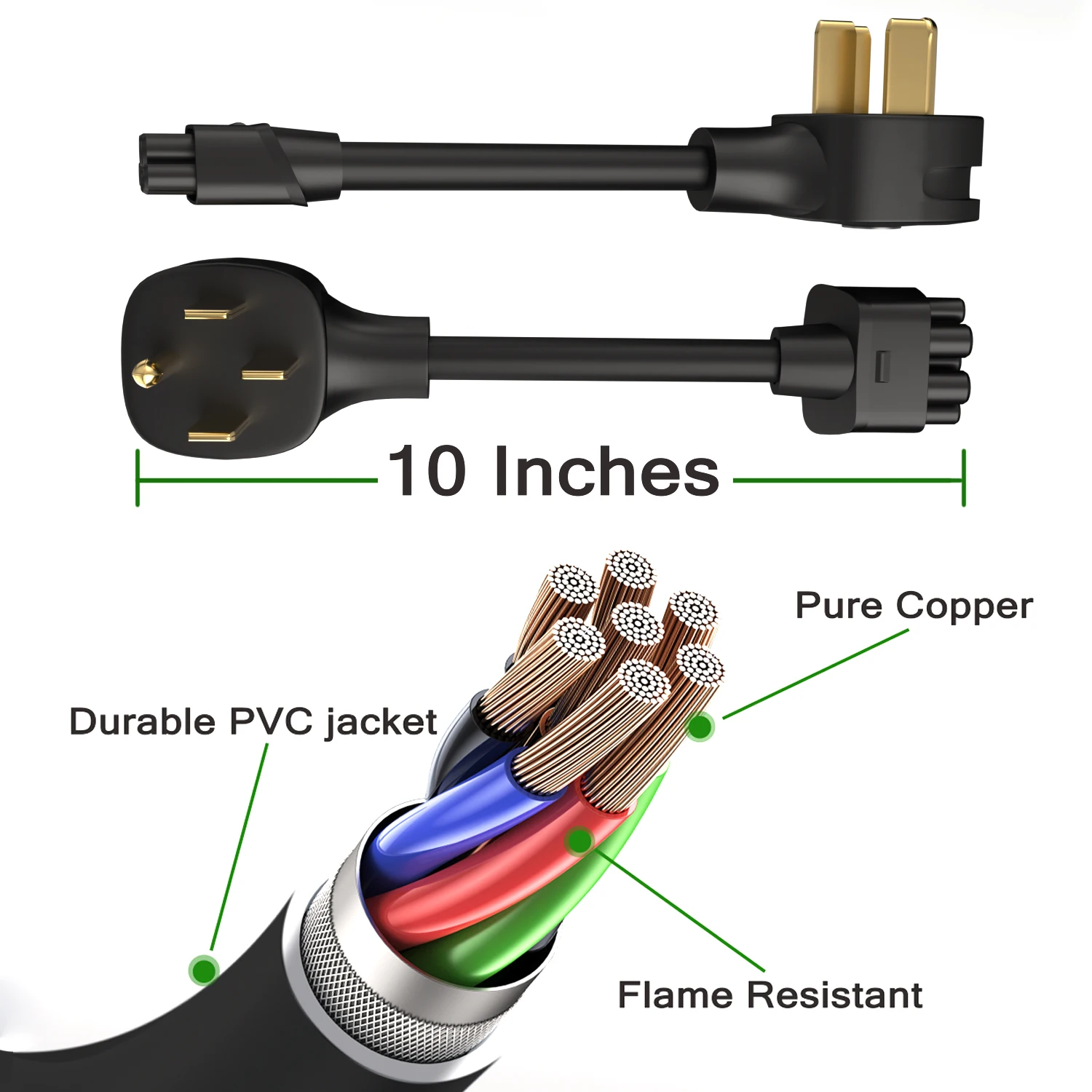Adaptateur NEMA 14-50 Pour Tesla Gen 2 - Prise Pliante, Anti-corrosion - Charge Rapide - EVSEadapters