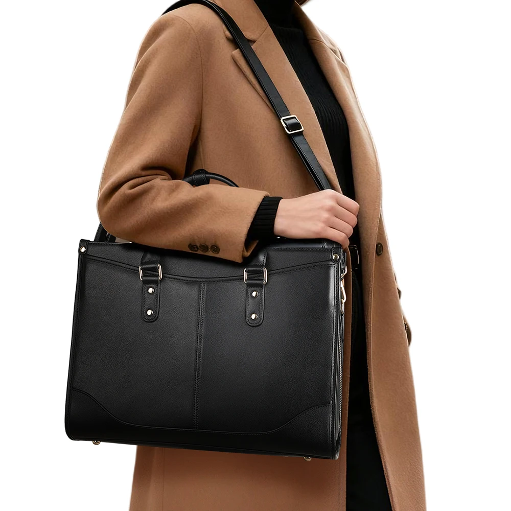 Color Logo Women’s Bag Ladies Hand Bag Black Rea Genuine Leather Pop Fashion Womens Tote Bags Handbag