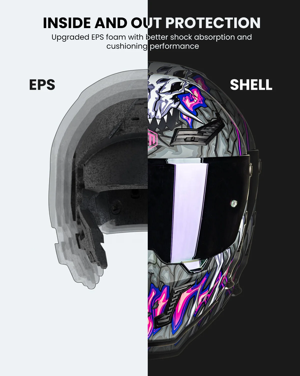 ILM MF509 Full Face Motorcycle Helmet - DOT/ECE Approved, New 