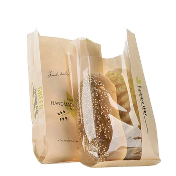 Bakery Bread Bags Gold Supplier Paper China Kraft Paper Customized Dairy Products Packaging Food,food & Beverage Packaging