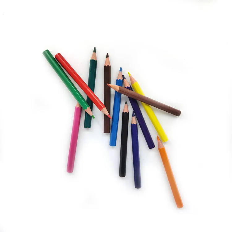 Custom Logo Hot Sale High Quality Round Hexagonal Wooden Colour Pencils for Kids Student Art Supplies