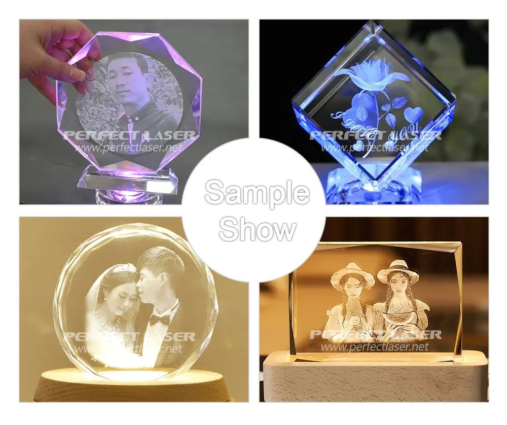 Perfect Laser Small LED Trophy Keychain Ball Glass Cartoon Photo 3d Laser Inside Glass Engraving Engraver Machine for Crystal