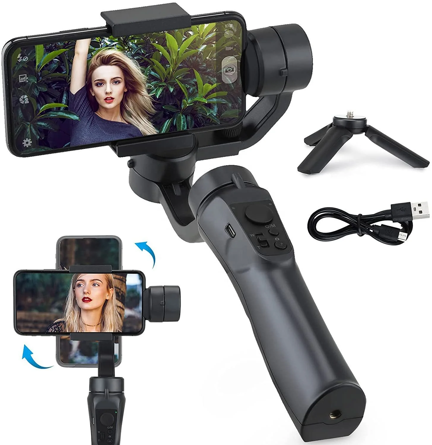 360 Auto Adjustable DSLR Gimbal Estabilizador Para Celular