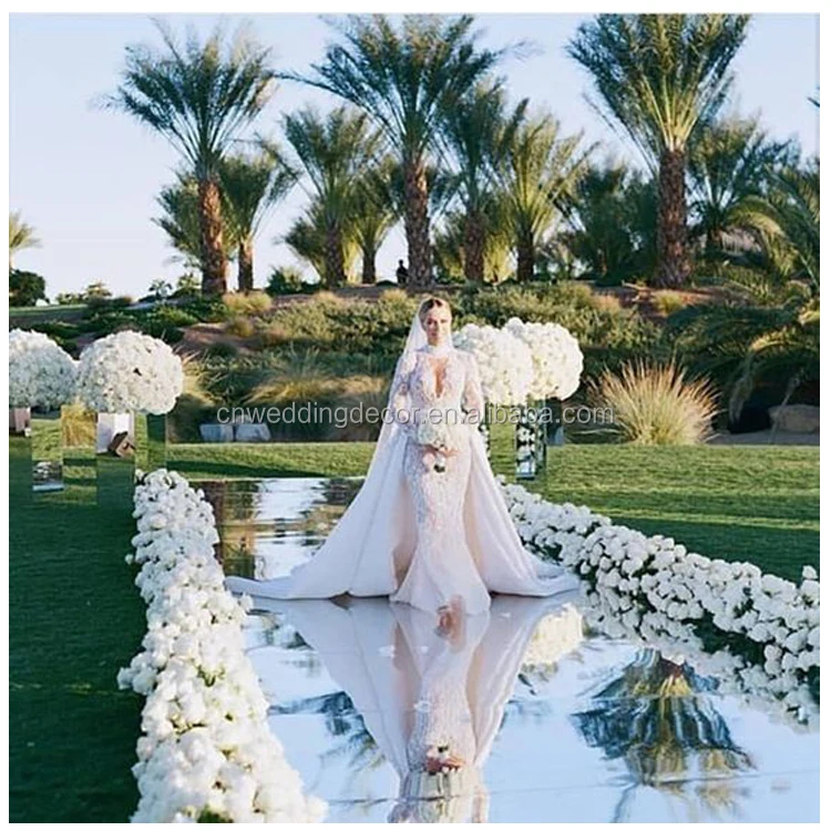 Kate Double-face Allée Coureur Miroir Tapis De Sol Réfléchissant Or/Ar