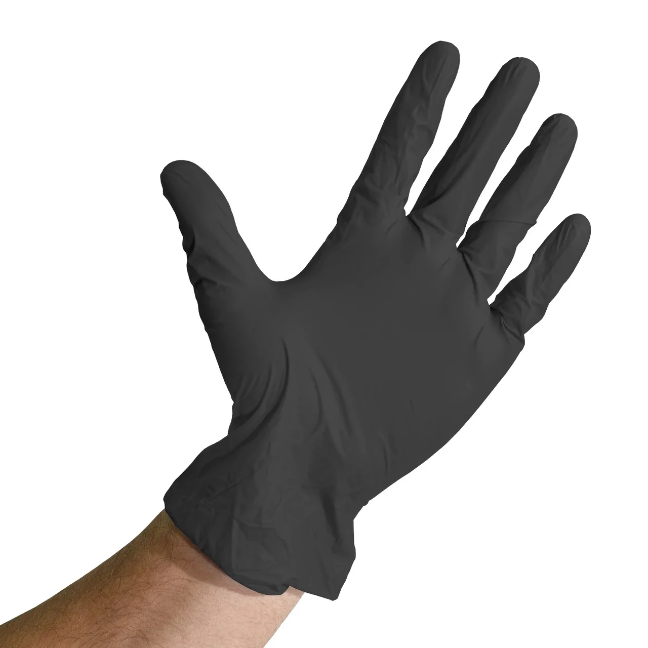
100pcs/box Powder-free Glove Cleaning Disposable Blue Black Synthetic Nitrile Pvc Blend Glove 