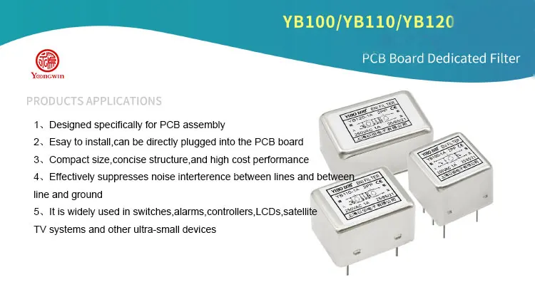 Factory Price 1A Mini CE Single-Stage EMI Filter Pin-Type PCB Circuit Board for Switches Alarms RF Filters (LC RC Networks) supplier